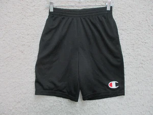 Champion Shorts Large Youth Black Athletic Pockets Logo Stretch Basketball Boys - Picture 1 of 8