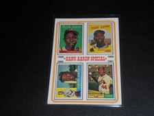 1974 Topps #3 HANK AARON card! BRAVES! HOF!