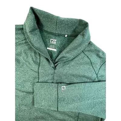 Cutter & Buck Men's XXL CB DryTec Half Zip Performance Pullover Heather Green - Image 1 of 4