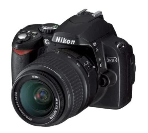Nikon D D40 6.1MP Digital SLR Camera - Black (Kit w/ AF-S DX 18-55mm Lens) - Image 1 of 1
