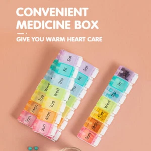 Medicine Container Holder Weekly Tablet Pill Sorter Case Organizer Box 7 Days AU - Picture 1 of 12