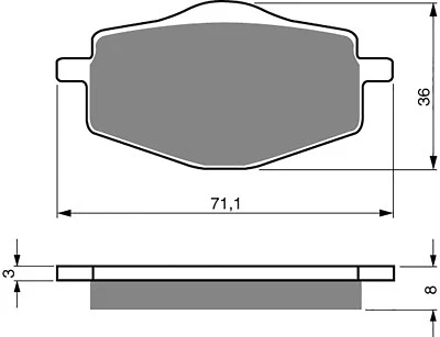 Тормозной диск колодки передние R/H Goldfren для 1997 Yamaha Xt 350 Дж след - Изображение 1 из 2