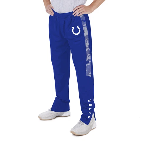 Zubaz NFL Men's Indianapolis Colts Track Pants W/ Camo Lines Side Panels Cover
