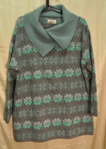Sisley Sweater small Wool Italy green clover Vintage - Picture 1 of 4
