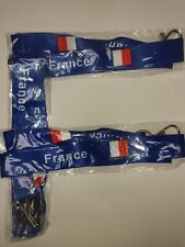 France, Lanyard Neckstrap, Blue With French flag.
