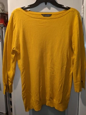 Dorothy Perkins Wide Neck Yellow Jumper Size UK 12 - Image 1 of 4