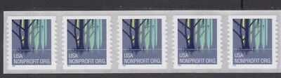 U. S COIL STRIP OF 25 x 5c, 3207AMNH NON-PROFIT WETLANDS/ P # 1111 (2 STRIPS) #2 - Image 1 of 3