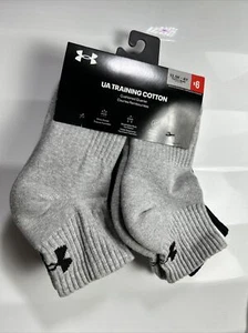 6 Pares Under Armour UA ENTRENAMIENTO ALGODÓN ACOLCHADO CUARTO JUVENIL 13.5K-4Y - Imagen 1 de 8