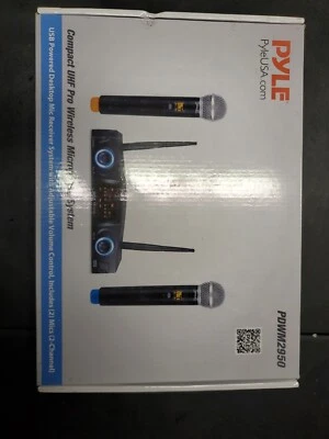 Pyle Compact UHF Pro Wireless Microphone System-USB Powered, Adjustable volume - Image 1 of 4