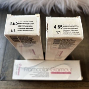 (2) Framesi Framcolor Glamour Hair Color 2oz-4.65 medium chestnut natural purple - Picture 1 of 1