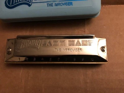 JAZZ HARMONICA "THE IMPROVISER USA HUANG  Key F NEW W/case HOHNER QUALITY - Image 1 of 4