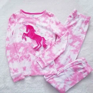 Girls Soft and Snag Long Sleeve Pajama Set Unicorn Design Pink - Picture 1 of 7