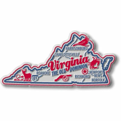 CLASSIC MAGNETS MADE WITH PRIDE IN THE USA Virginia Premium State Magnet by Classic Magnets, 2.9" x 2.7"