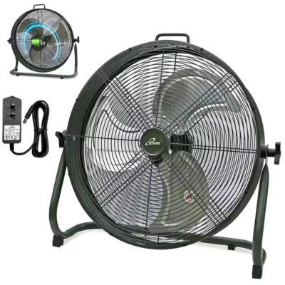 Ventilador de piso recargable para camping de 18" - Ventilador exterior alimentado por batería de alta velocidad Foto 1 de 4