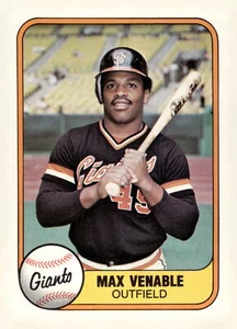 1981 Fleer #443 Max Venable - Picture 1 of 2