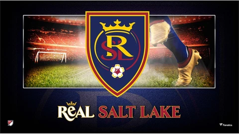 Real Salt Lake Framed 10" x 18" Team Logo Panoramic Photograph Cover