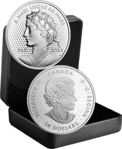 2022 Lady Peace PAX Dollar $50 5OZ Pure Silver Proof Pulsating UHR Canada Coin - Picture 1 of 1