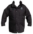 Black 3/4 Goretex Waterproof Hooded Rain Coat Security Jacket Grade B BGC01B