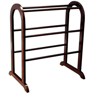 Conjunto de rieles horizontales de madera espresso para colcha edredón muebles para manualidades Foto 1 de 4