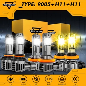 6x Combo de faros antiniebla LED AUXBEAM blanco amarillo para Toyota Venza 2009-2016 - Imagen 1 de 12