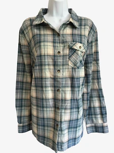 Zeroxposur Size XL Blue Plaid Long Sleeve Flannel Shirt - Picture 1 of 8