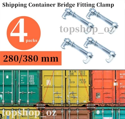 4 Pack Shipping Container Bridge Fitting Clamp 280/380 mm Galvanized Screw Clamp - image 1 of 4