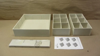 Juego organizador de cajones de 3 piezas Household Essentials lino crema: apilable decorativo Foto 1 de 4