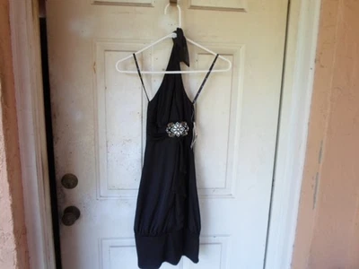 Love Tease Women's Black Cocktail Party Dress Size S Vintage Made in USA NWT - Image 1 of 4
