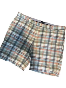 Peter Millar Shorts Mens 42 Blue Plaid Crown Crafted Matlock Seersucker Stretch - Picture 1 of 5