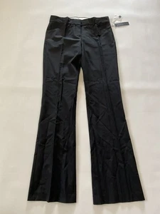 240 $ Theory Max C Damen-Wollhose Broadway-Stoff schmal Bootcut schwarz Größe 2 - Bild 1 von 9