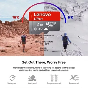 Lenovo Ultra-Rapide 4K 2 To 1 To 512 Go 256 Go 128 Go 64 Go Carte SD Carte Mémoire Micro TF - Photo 1 sur 19