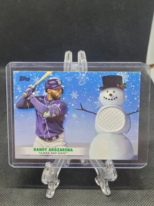 2021 Topps Holiday Randy Arozarena Snowman Relic Patch #WRC-RA Rays - Picture 1 of 2