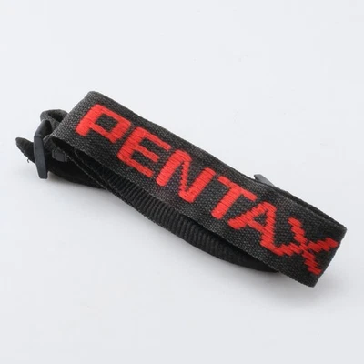 PENTAX Black neck strap Red letter embroidery logo from Japan - Image 1 of 4
