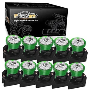  T10 194 168 LED Armaturenbrett Instrument Glühbirnen mit Drehverschluss Sockel, grün - Bild 1 von 8