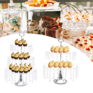 4PCS Cake Stand Set Round Metal Plates for Dessert Cupcake Candy Display - Picture 1 of 11