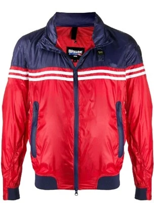 NEW! Blauer Men's Lightweight Panelled Jacket In Red White & Blue Size S $383 - Image 1 of 4