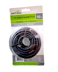 Antsig 10M TV CABLE and ADAPTOR - Picture 1 of 2