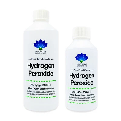 INNOVATIVE NATUROPATHICS 3% Hydrogen Peroxide | Food Grade | Pure & Additive Free | Various Sizes
