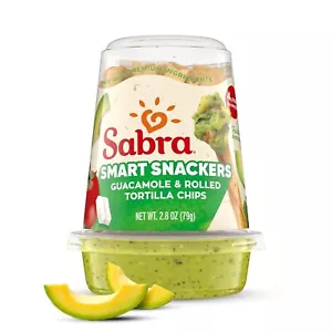 Sabra Snackers Guacamole Dip with Rolled Tortilla Chips, 2.8 Oz - Individual Gua - Picture 1 of 5