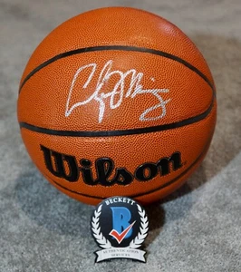 ALONZO MOURNING Signed MIAMI HEAT NBA Basketball + BECKETT Witness COA W1679 - Picture 1 of 3
