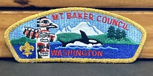 Parche de hombro Boy Scouts of America Mt Baker Council Washington BSA @1996 CSP - Imagen 1 de 5