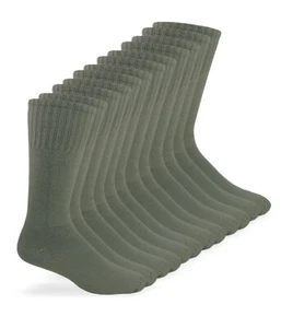 Jefferies Socks Mens Womens Military Uniform Rib Combat Mid Calf Boot Socks 6PK - Picture 1 of 12