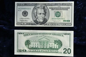 Uncirculated "Round Head" Twenty Dollar Bill - Picture 1 of 1