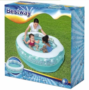 Bestway 59" x 50" x 17"/1.50m x 1.27m x 43cm Sparkle Shell Kiddie Pool - Picture 1 of 4