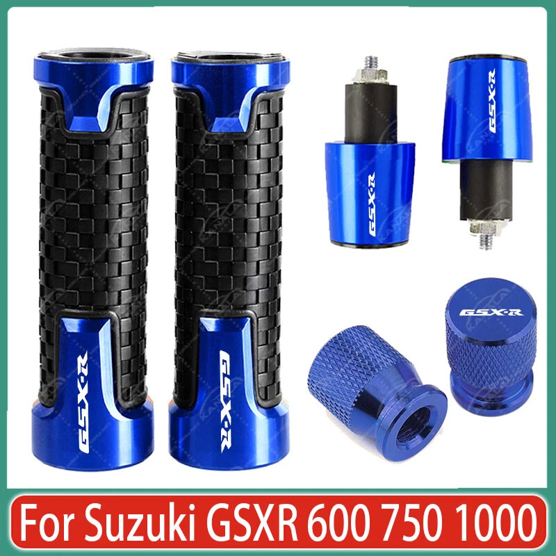 For Suzuki GSXR 600 750 1000 Blue Motorcycle Handlebar Grip End Handle Bar Grips Foto 1 de 1
