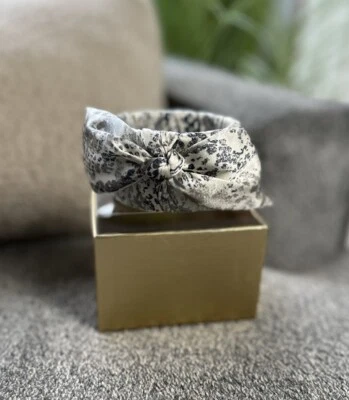 NEW Chico’s Boxed Scarf Bracelet Snake Skin Pattern Silky Hinged Cuff Jewelry - Image 1 of 4