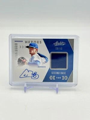 2020 Panini Absolute Cavan Biggio Heroes Patch Auto SP 59/99 Free Combined Ship! - Image 1 of 3