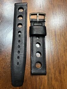 Original NOS HAMILTON Watch Band Genuine Calf Leather Black 18 mm
