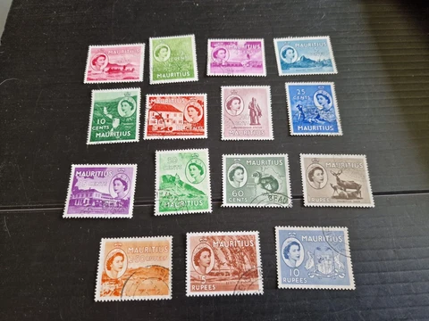 MAURITIUS 1953 SG 293-306 DEFINITIVES USED Cover