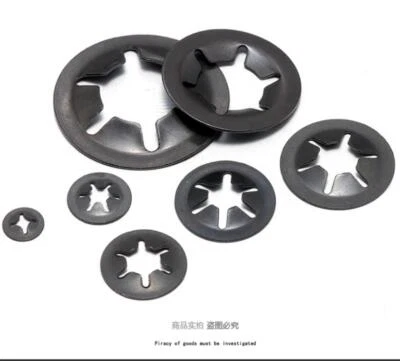 SKYPY Rondelle Starlock per Clip a Spinta di Fissaggio Albero 2mm - 25mm Molla Acciaio Stella